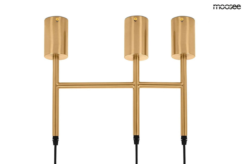 Závesná lampa Riva 5 zlatá