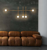 Závesná lampa Riva 5 zlatá