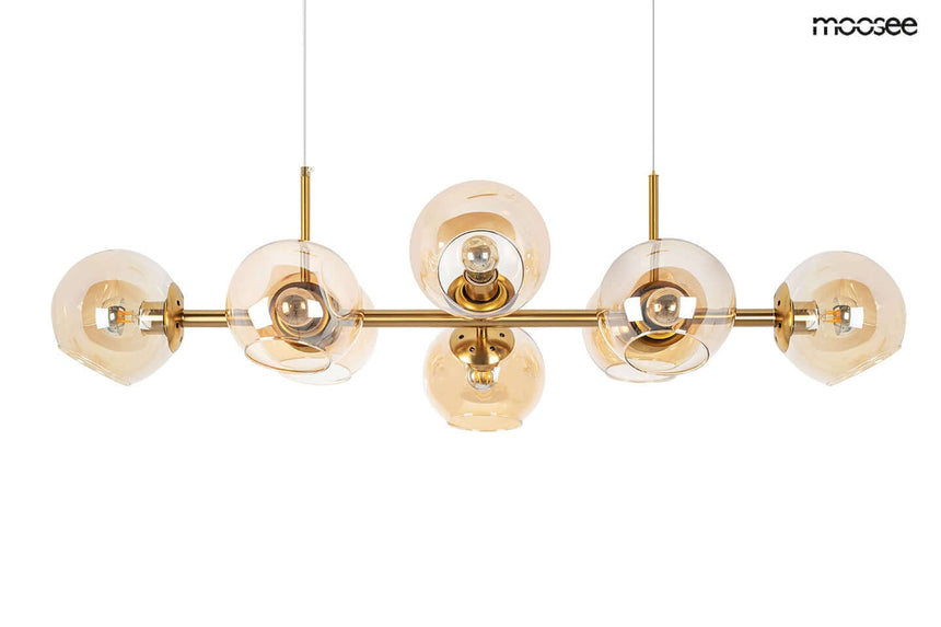 38. Závesná lampa Romeo Gold zlatá / jantárová