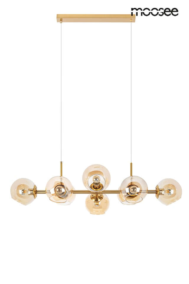 38. Závesná lampa Romeo Gold zlatá / jantárová