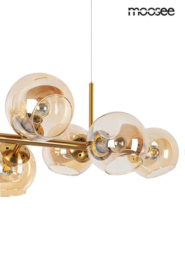 38. Závesná lampa Romeo Gold zlatá / jantárová