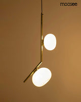 Závesná lampa Rugia zlatá