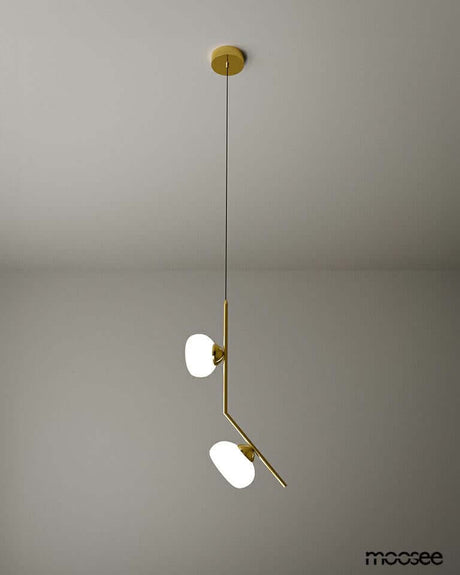 Závesná lampa Rugia zlatá