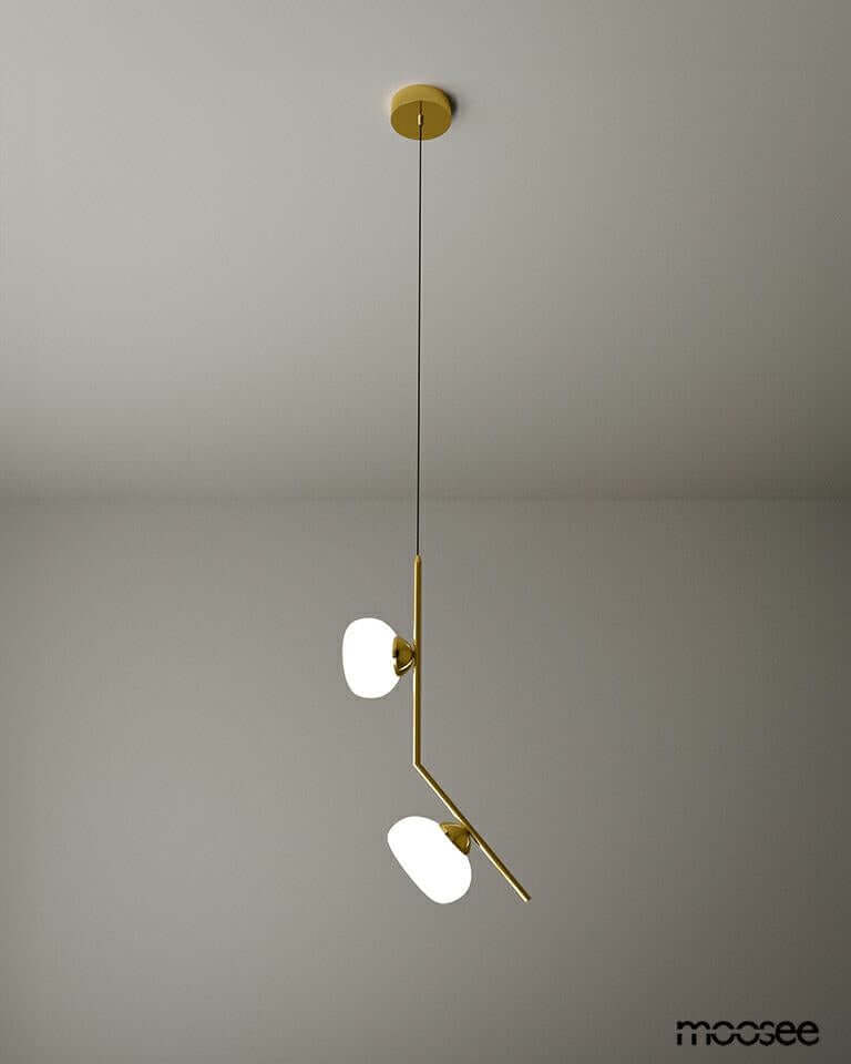 Závesná lampa Rugia zlatá