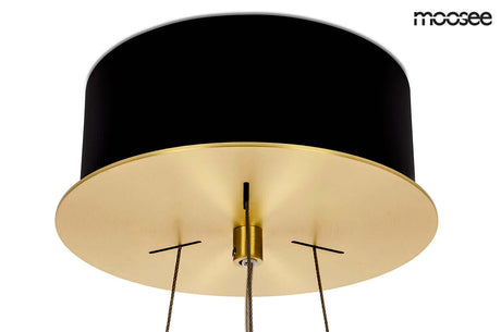 Závesná lampa Saturnus 70 zlatá – LED, krištáľ, brúsená oceľ