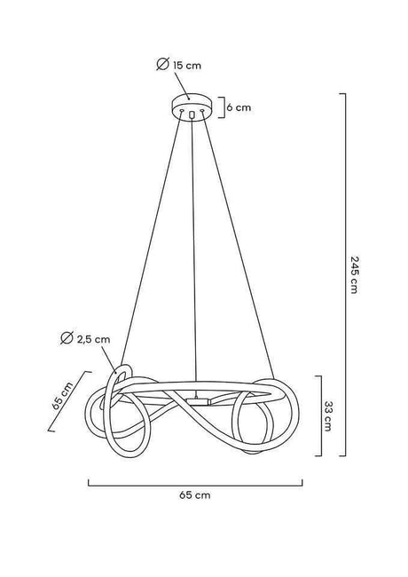 77. Závesná lampa Serpiente 60 zlatá