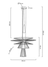 Závesná lampa Sesto zlatá