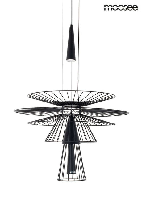 Závesná lampa Sesto čierna