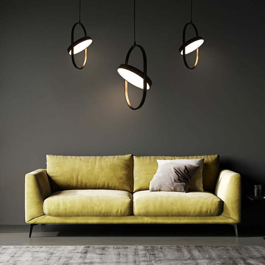 Závesná lampa Spinner 26 čierna