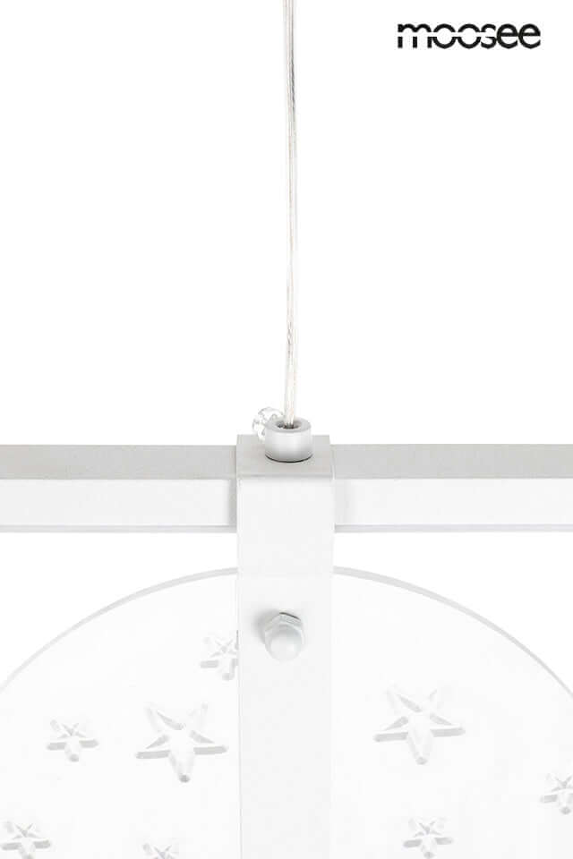 Závesná lampa s hviezdičkami biela