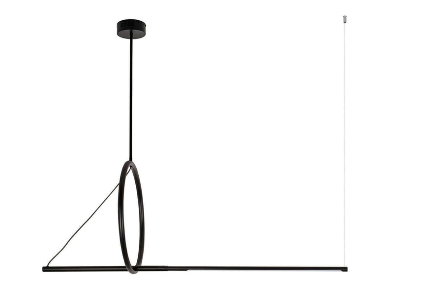 Závesná lampa čierna