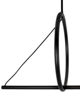 Závesná lampa čierna