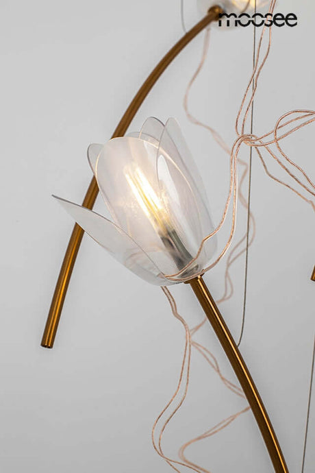 Závesná lampa Tulippe 14 Disc zlatá