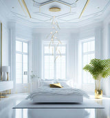 Závesná lampa Tulippe 14 Disc zlatá