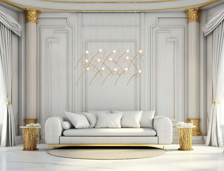 Závesná lampa Tulippe 14 Line zlatá