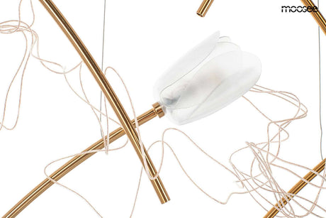 Závesná lampa Tulippe 7 Disc zlatá