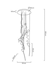 Závesná lampa Tulippe 7 Disc zlatá