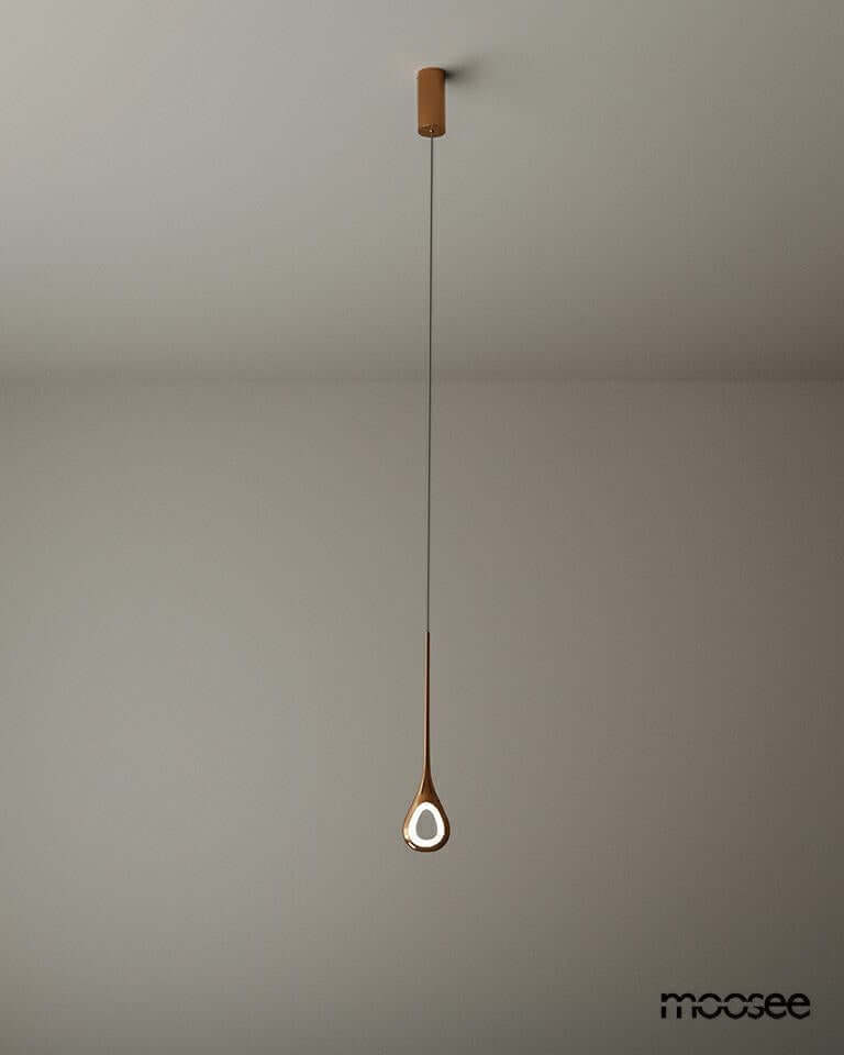 Závesná lampa Vuelo medená