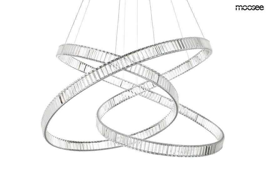 Závesná lampa Wave 130 chróm