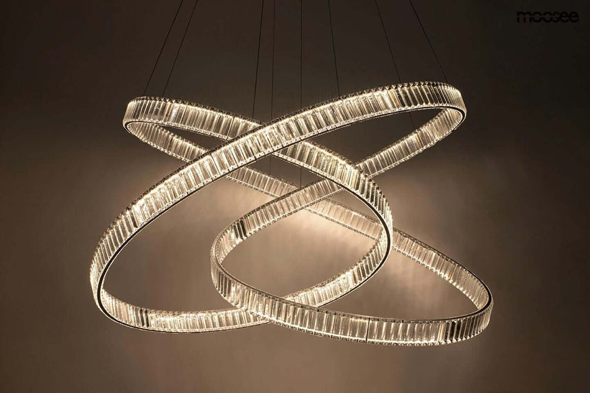 Závesná lampa Wave 130 chróm