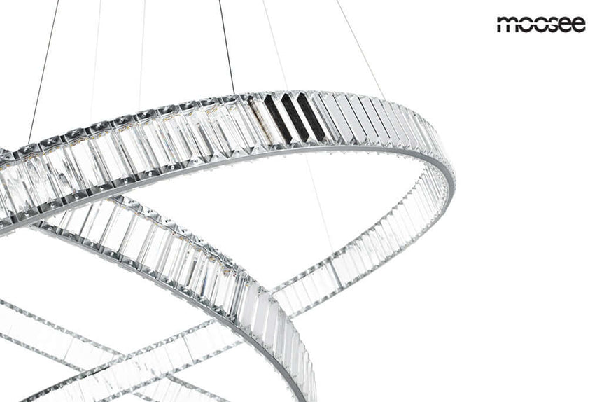 Závesná lampa Wave 130 chróm