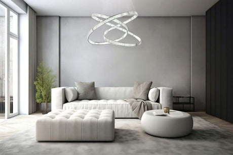 Závesná lampa Wave 130 chróm