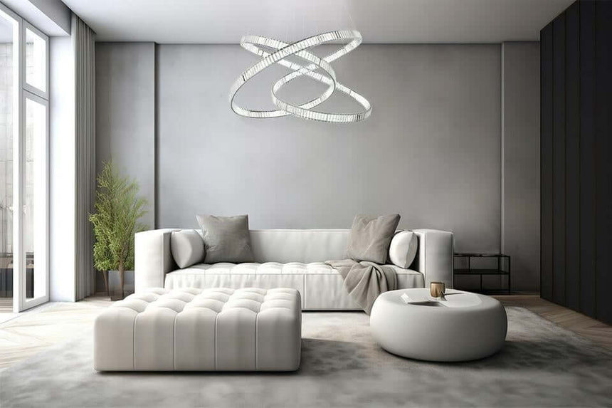 Závesná lampa Wave 130 chróm