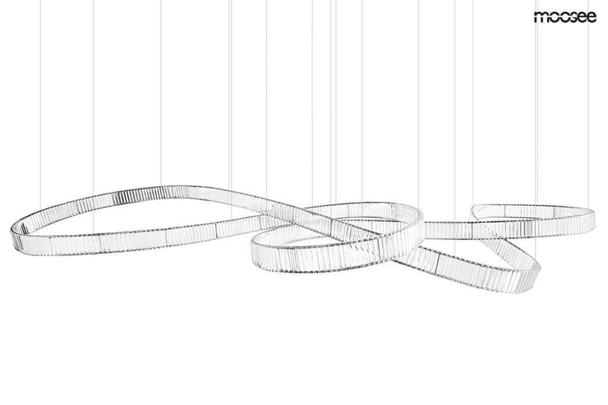 Závesná lampa Wave 380 chróm