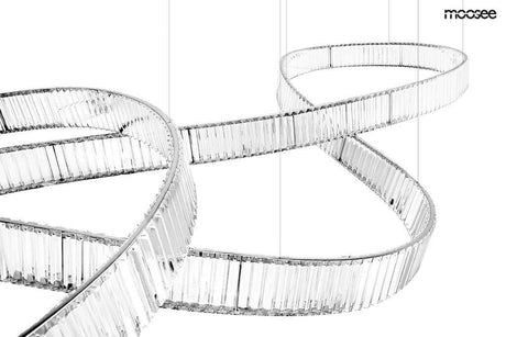Závesná lampa Wave 380 chróm