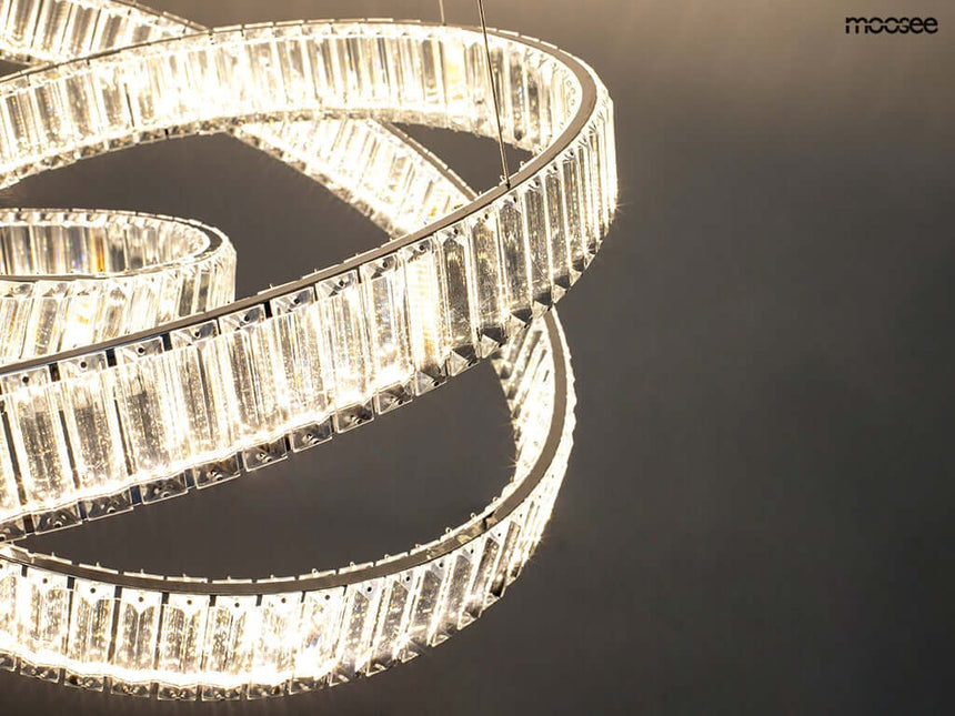 Závesná lampa Wave 80 chróm