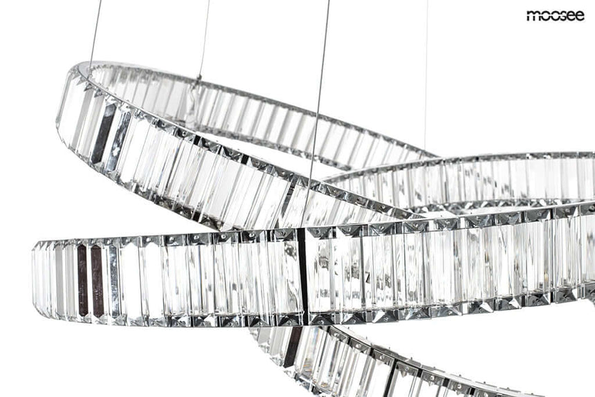 Závesná lampa Wave 80 chróm