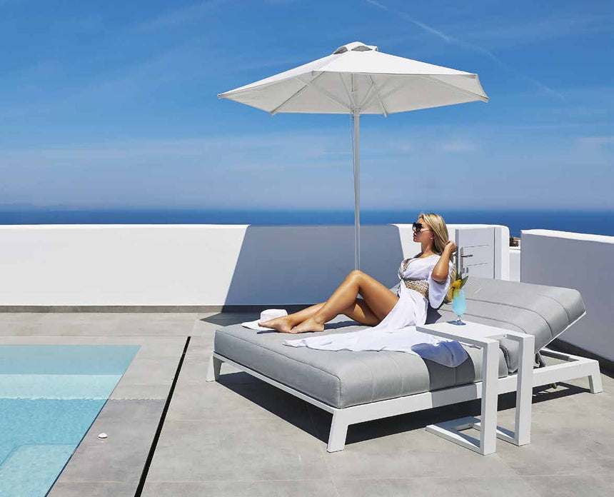 Záhradné ležadlo Grattoni Bite D, biele