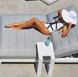 Záhradné ležadlo Grattoni Bite D, biele