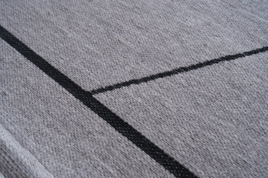 Linea Gray modern szőnyeg nappaliban