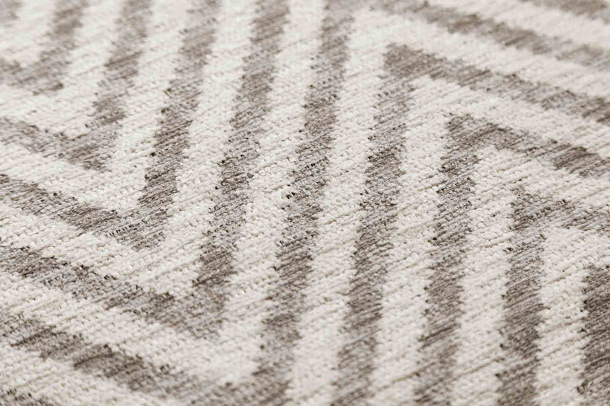 Luno Cold Beige modern szőnyeg szálszerkezete közelről