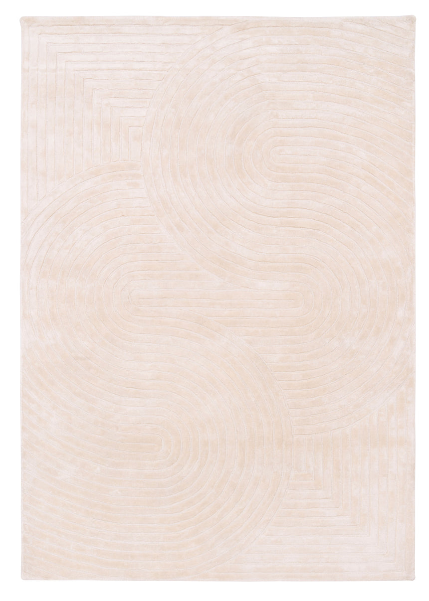 Nevicare gyapjú szőnyeg felülnézetből, világos bezs színben