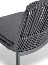 Grattoni záhradná stolička Como antracitová