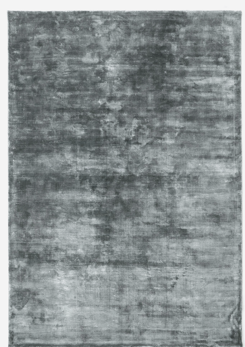 Plain Steel Gray viszkóz szőnyeg felülnézetből, acélszürke színben