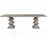 Prisma tömör tölgy étkezőasztal pebble grey felülettel