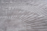 Radius Gray kerek gyapjú szőnyeg szálszerkezete közelről