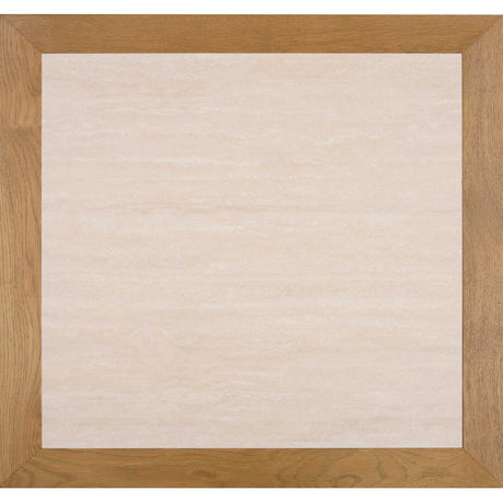 Romeo szögletes asztallap 70x70 cm, krém márvány betét, tölgy keret