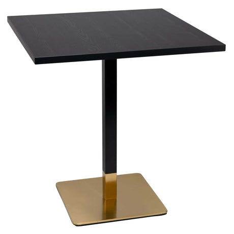 T608 Shadow Black asztallap fekete-arany asztallábbal, komplett asztalként