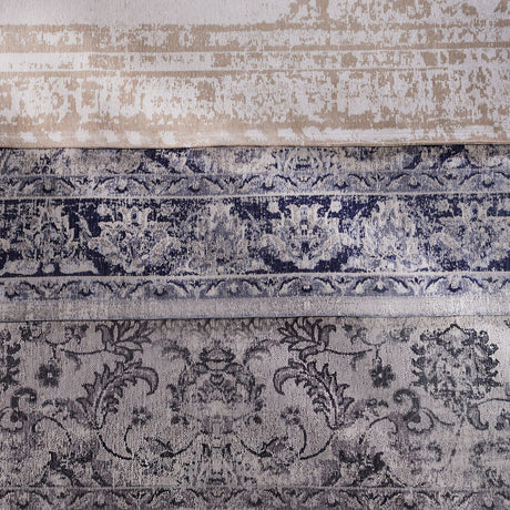 Tebriz Antique Blue modern szőnyeg mintázata közelről