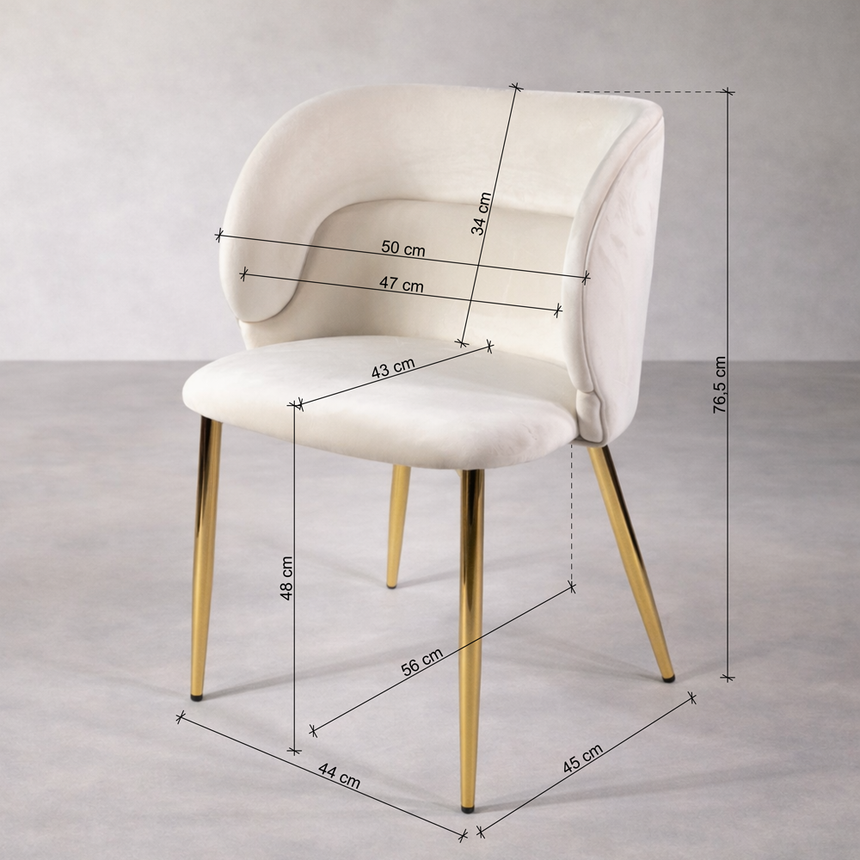 Jedálenská stolička KL Violet s vystužením v sivej farbe