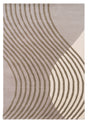 Wave gyapjú-viszkóz szőnyeg felülnézetből, bezs színben